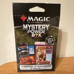 Magic MTG Mystery Power Box Sealed | 2 Booster Packs 1 Foreign 1 Promo Card - Image 2