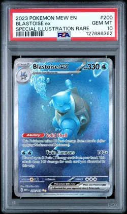 Blastoise ex PSA 10 SIR 151 200/165 SV 151 MEW EN Pokemon Card English - Image 1