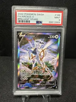 2022 Pokemon Brilliant Stars - Arceus V - Full Alt Art 166/172 Graded PSA 9 - Image 1