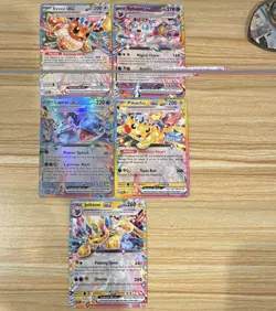 Pokemon TCG Scarlet & Violet 5-Card Lot Full Art Holo Eevee ex + More (EN) - Image 1