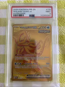 Pokemon Walking Wake EX Gold Full Art Prismatic Card 178/131 Evolutions PSA 9 - Image 1