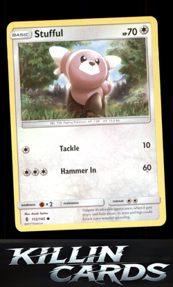 Stufful 112/145 Pokemon Common SM - Guardians Rising Card NM - Image 1