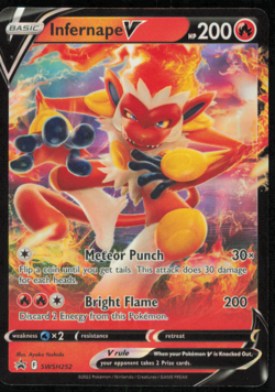 Infernape V SWSH252 SWSH: Sword & Shield Promo Cards Holo NM - Image 1