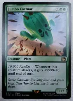 Jumbo Cactuar Borderless Foil Final Fantasy Magic the Gathering R0191 Rare NM - Image 1