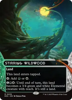 Stirring Wildwood (0039) (Borderless) Edge of Eternities: Stellar Sights LP MTG - Image 1