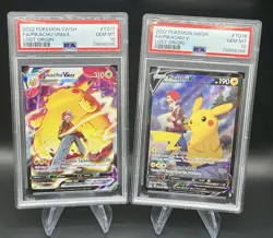 PSA 10 SET Pikachu V Vmax TG16 TG17 Pokemon Sword Shield Lost Origin Sequential - Image 1