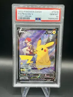 PSA 10 SET Pikachu V Vmax TG16 TG17 Pokemon Sword Shield Lost Origin Sequential - Image 4