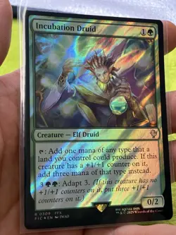 Magic MTG Final Fantasy Collector's Commander Surge Foil Incubation Druid SP FFX - Image 1