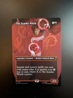 MTG Marvel Super Heroes The Scarlet Witch Borderless 0368 Foil - Image 1