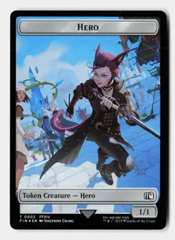 Hero (0003) // Copy (0001) Double-Sided Token 3 // 1 FINAL FANTASY MTG Foil NM - Image 1