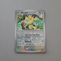 Meowth - Reverse Holo - 52/165 Scarlet & Violet 151 - Pokemon TCG NM - Image 1