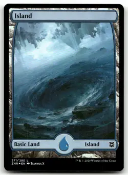 Island (271) - Full Art #271 (Foil) (LP) Zendikar Rising ZNR Magic MTG - Image 1