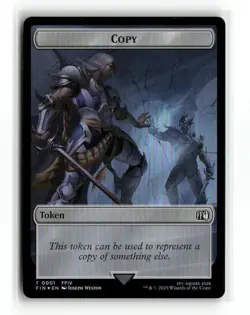 Magic The Gathering FINAL FANTASY Hero Copy Double-Sided Token 5 - 1 Foil NM/M - Image 3