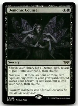 Demonic Counsel #92 (Foil) (NM) Duskmourn DSK Magic MTG - Image 1
