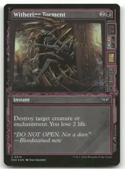 Withering Torment (Showcase) #313 (Foil) (NM) Duskmourn DSK Magic MTG - Image 1