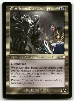 Silas Renn, Seeker Adept (Retro Frame) #129 (NM) Brothers' War BRC Magic MTG - Image 1