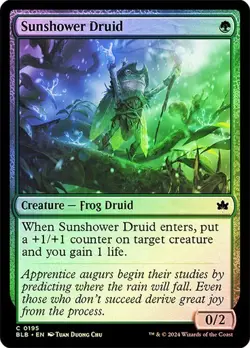 MTG-Sunshower Druid Bloomburrow(NM-FOIL)#195 - Image 1