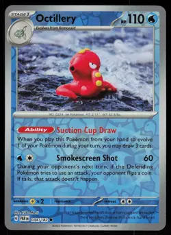 Octillery 034/182 Common Paradox Rift Pokemon Reverse Holo Near Mint - Image 1