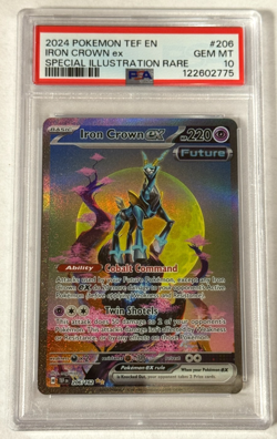 Iron Crown ex SIR PSA 10 GEM 2024 Pokemon Temporal Forces English #206/162 - Image 1