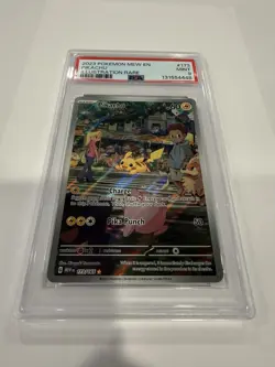 2023 Pokemon Mew EN Pikachu Illustration Rare Mint 9 PSA #173 - Image 2