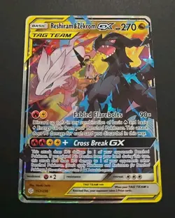 Reshiram & Zekrom GX - Tag Team (157/236) - Holo Pokemon TCG: Cosmic Eclipse - Image 1
