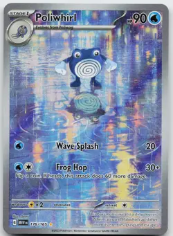 Poliwhirl 176/165 Illustration Rare 151 Holo Near Mint - Image 1