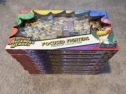 8x Pokemon Tcg Ascended Heroes Focused Fighter Premium Collection Boxes - Image 1