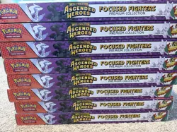 8x Pokemon Tcg Ascended Heroes Focused Fighter Premium Collection Boxes - Image 2