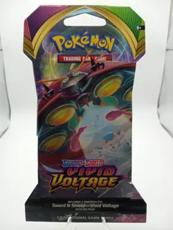 2020 Pokemon Vivid Voltage EMPTY booster Pack Sleeve BOX ONLY - Image 1