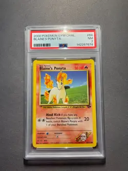 Pokemon TCG - Blaine's Ponyta - Gym Challenge Unlimited - 64/132 - PSA 7 - Image 1