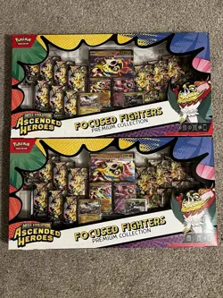 Sam’s Club ascended heroes Focused Fighters Pokemon Premium Collection IN HAND! - Image 1