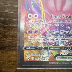Pokemon Mew VMAX Swsh08 Fusion Strike Secret Rare Holo Alternate Art 269/264 - Image 2