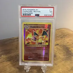 2016 POKEMON XY EVOLUTIONS #11 CHARIZARD-REV.FOIL EVOLUTIONS PSA 7 - Image 1