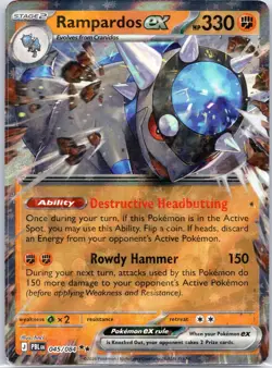 Rampardos ex 045/084 Double Rare Pitch Black Pokemon Holo Near Mint - Image 1
