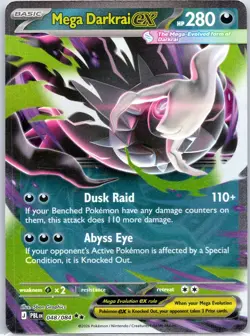 Mega Darkrai ex 048/084 Double Rare Pitch Black Pokemon Holo Near Mint - Image 1