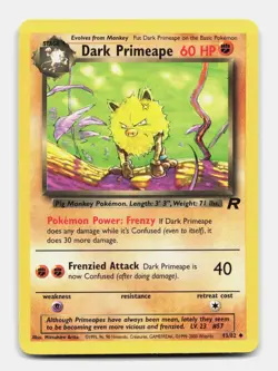 Dark Primeape 43/82 Team Rocket Uncommon Pokemon Unlimited LP - Image 1