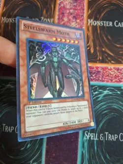 Yu-Gi-Oh! TCG Steelswarm Moth HA05-EN048 Super Rare 1st Edition Near Mint - Image 2