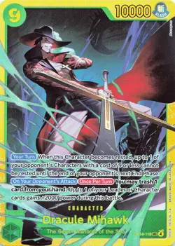 ONE PIECE Dracule Mihawk - #OP14-119 Foil The Azure Sea's Seven NM - Image 1