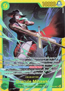 ONE PIECE Dracule Mihawk - #OP14-119 Foil The Azure Sea's Seven NM - Image 5