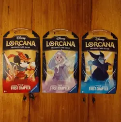 Disney Lorcana First Chapter 3X Sleeved Blister Packs ALL ART SET Sealed - Image 1