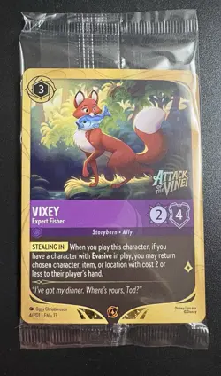 Disney Lorcana Vixey Expert Fisher Prerelease Promo Attack Of The Vine! 4/PD1 - Image 1