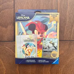 New Disney Lorcana Fabled Collection Starter Set Tinker bell Foil Promo Booster - Image 1