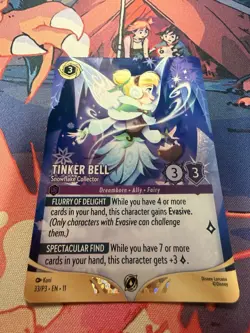 Tinker Bell Snowflake Collector 33/P3 League Promo Winterspell NM Disney Lorcana - Image 1