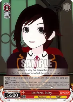 Uniform Ruby - RWBY/WX03-059 - U Near Mint Weiss Schwarz RWBY - Image 1