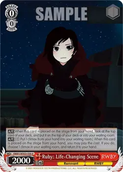 Ruby: Life-Changing Scene - RWBY/WX03-056 - U Near Mint Weiss Schwarz RWBY - Image 1