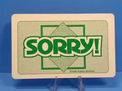 Vintage Sorry Board Game SINGLE Replacement Cards You Pick (1992, Parker) - Image 1