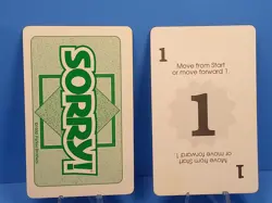 Vintage Sorry Board Game SINGLE Replacement Cards You Pick (1992, Parker) - Image 3