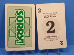 Vintage Sorry Board Game SINGLE Replacement Cards You Pick (1992, Parker) - Image 4