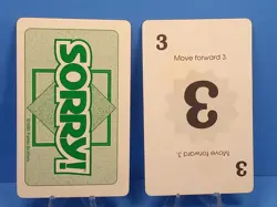 Vintage Sorry Board Game SINGLE Replacement Cards You Pick (1992, Parker) - Image 5