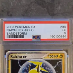 Raichu EX - 98/100 Ultra Rare Holo - Pokemon TCG Sandstorm - PSA 5 - Image 3